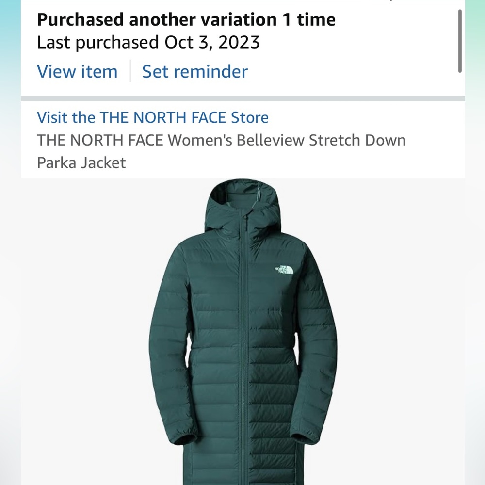 THE NORTH FACE Women's Belleview Stretch Down Parka Jacket